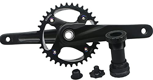 GANOPPER 38T Singlespeed Kurbelgarnitur für MTB Kurbelarm Set 170 mm mit Mountainbike 68 mm Tretlager