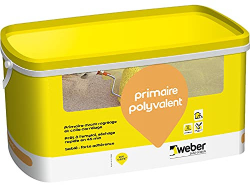 Weber Primaire polyvalent 5 kg, pour améliorer l'adhérence des mortier, colles, chapes et ragréage de sol