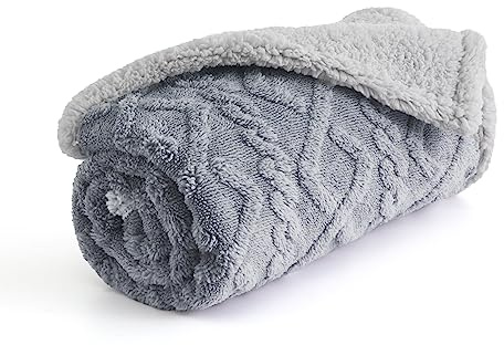 LE SURE Small Dog Blanket Washable, Waterproof, 80x60cm, Grey