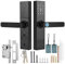 Les-Theresa Smart Lock - Front Door Fingerprint & WiFi Touch Screen Smart Door Lock with Mechanical Key for Tuya