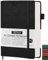 AEYAKA Dotted notizbuch A5 Journal Notizbuch A5 Dotted Tagebuch Hardcover und Elastischem Verschlusst Stifthalter PU-Lederhülle Thick 80gsm Paper, 15 x 21 cm (Dotted, Schwarz-400)