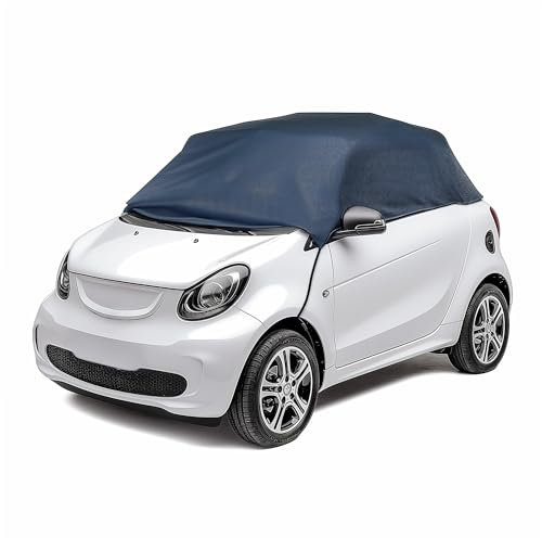 Preiswert&Gut Halbgarage für Kleinwagen 215 x 146 x 55 cm Winterabdeckung und Frostschutzabdeckung mit perfektem Sitz, Überzug Kompatibel mit Smart ForTwo und PKW Nicht WASSERDICHT