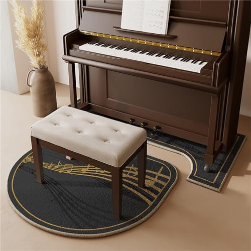 Hixingo Alfombra Insonorizada para Piano Vertical, Alfombrillas Aislamiento para Piano Alfombra Acustica Insonorizada Antideslizantes para Estudio, Sala de Música (Negro Oro,70 * 160cm)