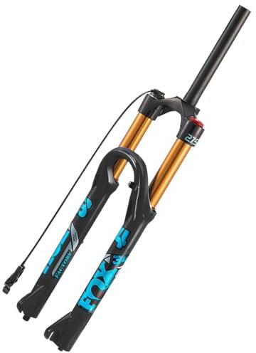 GJYDPU Federgabel MTB 26/27.5/29 Straight(1-1/8) Tapered(1-1/2) 9x100mm Schnellspanner 15x100mm Boost Dämpfungseinstellung 140mm Hub Magnesiumlegierung 75mm Scheibenbremse