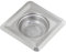 Filador de desagüe del fregadero, filtro de desagüe del fregadero, cesta de acero inoxidable cuadrado de 4.3 pulgadas, receptor de cabello de malla fina para baño de cocina, cesta