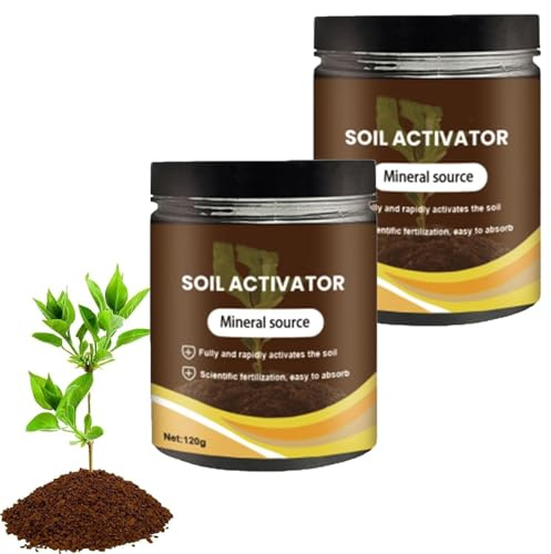 Soil Activator, attivatore organico del terreno e fertilizzante per piante, prati e giardini, rivitalizzatore multifunzionale del terreno, per piante da interno ed esterno (2pcs)