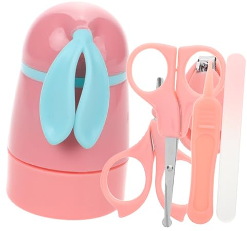 FRCOLOR Elektrische Babynagelfeile mit Nagelknipser Feile und Schere für Neugeborene Sicher und Bequem für Zarte Finger