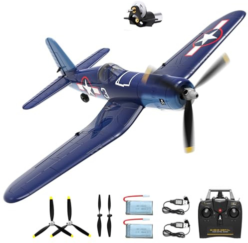 rcxsuv VOLANTEX F4U Corsair 4 Channel - Remote Control Airplane with 3 Flight Modes & XPilot Stabilization, 2.4G RC Airplane for Adults Beginner, One Key Aerobatic