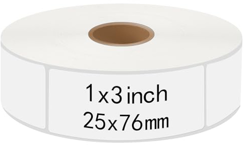 1000 etiquetas para el congelador para escribir, etiquetas extraíbles, autoadhesivas, resistentes al agua, etiquetas en blanco para recipientes de alimentos, tarros de mermelada (2,5 x 7,6 cm)