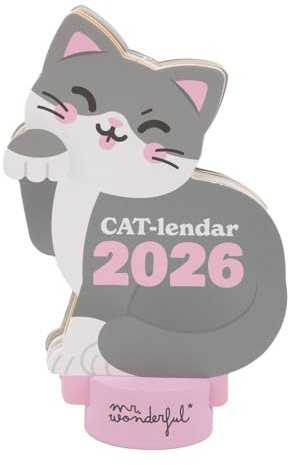 Mr. Wonderful - Calendario da tavolo 2026 con base - CAT-lendar