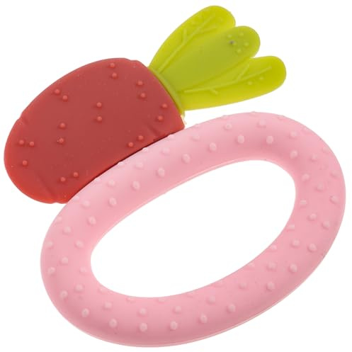 Milisten Teething Sticks and Teething Gels for Carrot Shaped Chewing Toys Smooth Soothing Toy Teether for Friendly Teether