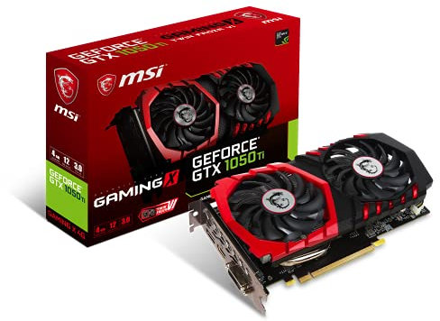 MSI GeForce GTX 1050TI Gaming X 4GB Nvidia GDDR5 1x HDMI, 1x DP, 1x DL-DVI-D, 2 Slot Afterburner OC, Gaming App, Grafikkarte