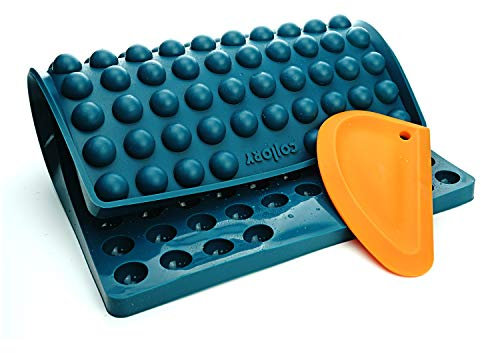 Collory® Große Halbkugel (2cm) Silikon Backmatte und Teigschaber Set, DIY Hundekekse, Pralinen und Bonbon, Alternative zu Backpapier, Antihaftend, Lebensmittelecht & BPA-frei