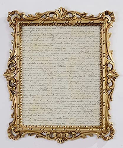 artissimo Marco de fotos barroco dorado con cristal, 43 x 37 cm, marco de fotos de 31 cm x 25 cm, estilo barroco, marco decorativo C532, marco dorado