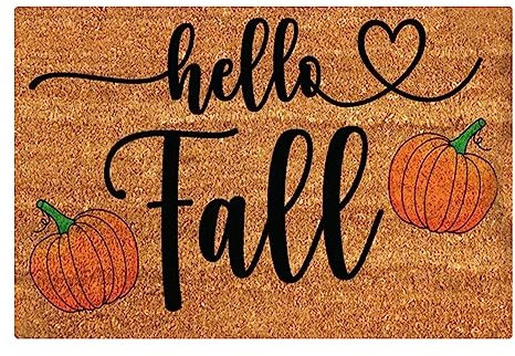 40x60cm Halloween Fußmatte Thanksgiving Fussmatte InnenTeppiche rutschfeste Türmatte Herbst Fußmatten Halloween mit Kürbisse Muster Waschbar Fussabtreter für Innen und Außen, Flur, (02-C, One Size)