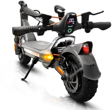 CUNFON RZ800 Electric Scooter, Up to 31MPH, 50 Miles Long Range, 1200W Off Road Motor, Dual Disc Brakes with EABS, Damping Adjustable Full Suspensions Adults E-Scooter with APP
