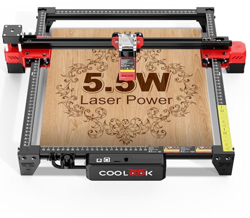 CK1-55 Laser graviermaschine 5.5W Laserschneider, Lasergravur maschine, Offline-Steuerung über App, Lasergravierer für Metall, Glas, Holz