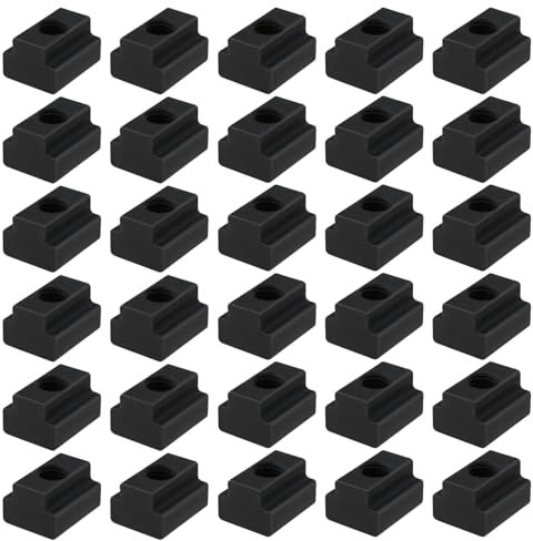 The Lord of the Tools 30Pz Dado Per Fresatrice Con Dado Per Scanalatura A T M6 In Acciaio Al Carbonio Medio Nero Per Il Montaggio Su Binari Con Scanalatura A T Letti Per Macchine Con Scanalatura A T O