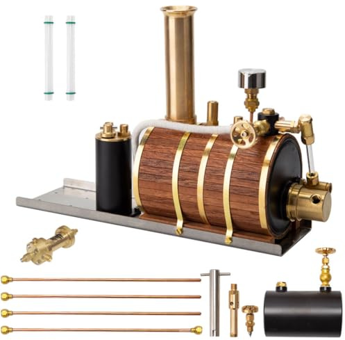 NULA 200ML Steam Engine Model Kit that Runs, Steam Boiler Model for Single/Double/Triple-cylinder Steam Engines Model Ships Physical Science Engine Toy for Adults Teens