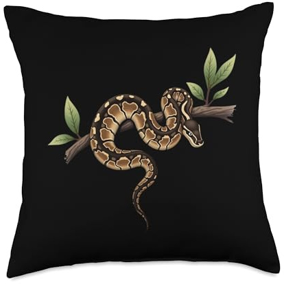 Ball Python Regius Reptile Keeper Snake Owner Enthusiast Throw Pillow
