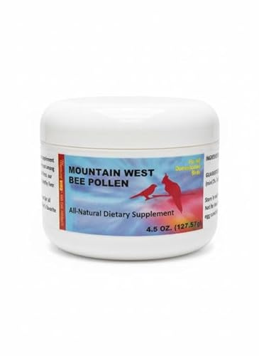 Morning Bird Mountain West Bee Pollen 4.5 oz – Natural Immune Support & Protein Powder for Birds – Boosts Strength, Feather Health & Energy – Easy to Mix with Food for All Bird Types