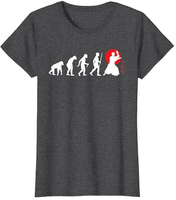 The Aikido Evolution - Aikido Artes Marciales japonesas Camiseta, Mujer, Jaspeado Oscuro, M