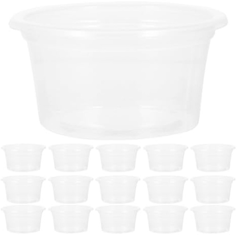 VALICLUD Lot de 50 Gamelles d'eau pour Lézard et Reptile, Bol en Abs 25ml Réutilisable Base Stable, pour Terrarium Minimaliste