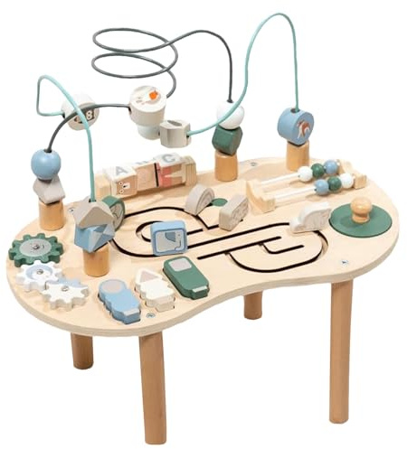 Estación de juegos pie: centro apoyo con altura equilibrada, atractivas funciones descubrimiento, materiales seguros para niños, unidad práctica estimulación cognitiva | Centro actividades bebés las f
