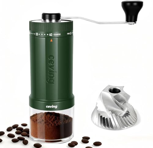 CEVING primo macinacaffè manuale al mondo da 60g ad alta capacità, verde