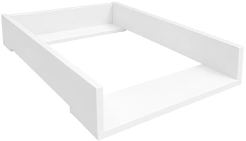 ComfortCove Skötbordstillsats, Raka Sidor, 53,2 x 70 cm, Vik | Skötbordstopp för Byrå Justerbar Utdragbar 34–50cm, Skötbordsinsats baby, Skötfäste, Skötbordspåbyggnad för Byrå