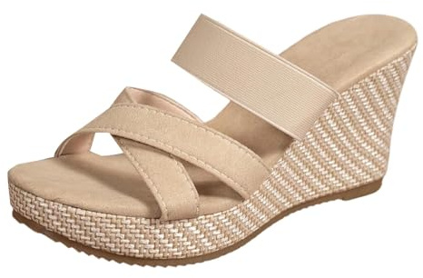 Kelandoom Sandales Mode Femme Mule Talon Chaussures De Mariage Femmes Confortable Baskets sans À Mémoire Forme Pantoufles avec Soutien La Voûte Plantaire Claquettes À Bande