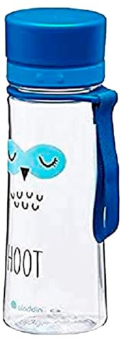 Aladdin My First Aveo Owl Trinkflasche Kinder Auslaufsicher 0.35L Blau - Weite Öffnung für leichte Befüllung - BPA-Frei - Trinkflasche Kindergarten - Geruchs- und Fleckenfest - Spülmaschinenfest