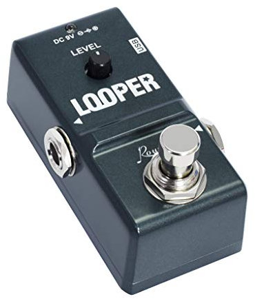 Rowin Tiny Looper Guitar Pedal with USB Cable 10 Minutes Recording Loop Staion Unlimited Overdubs for Electric Guitar Bass (LN-332)