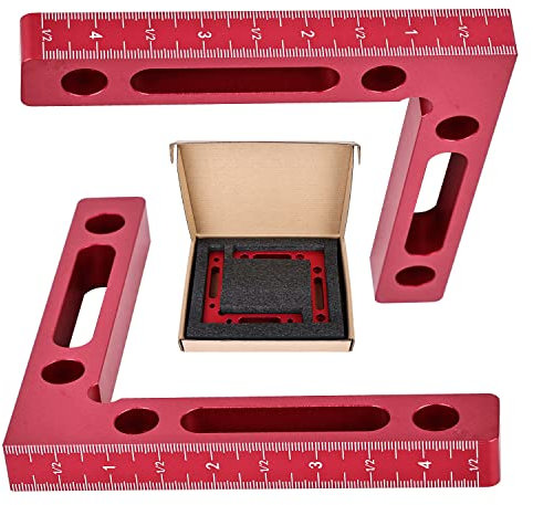 Abrazadera de ángulo de 90 grados, paquete doble, abrazadera de esquina de 90 ° L, ángulo de posicionamiento, aleación de aluminio, abrazaderas angulares angulares para carpintería