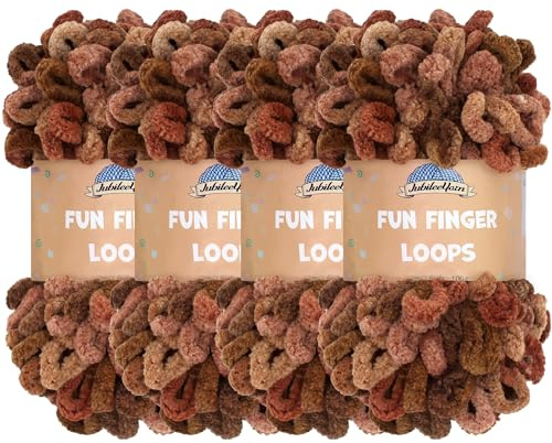 JubileeGarn med roliga fingerslingor – 100 g/Skein jumbo polyester – Gaia – 4 nystan