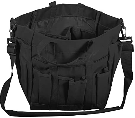 Dura-Tech Deluxe Grooming Tote | Color Black | Stable Essential for Every Horse Lover | Organize Grooming Essentials Efficiently | Durable 600D Polyester