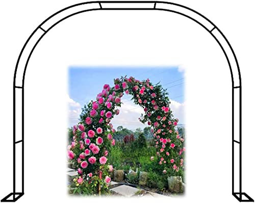 Arco Jardin Exterior Decorativo de Entrada, Arcos de Jardin Hierro para Varias Plantas Trepadoras, Rosas, Arco de Boda, Arco De Metal para Exteriores, Varios Tamaños,Negro,120x220x40CM