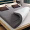 DUANDUAN Topper 200x200cm - 7.5cm Höhe Zwei Härtegrade Memory Foam Matratzen Topper - Öko-TEX® Zertifiziert Matratzentopper aus Gelschaum für Boxspringbett Wohnwagen Schlafsofa - Dunkelgrau