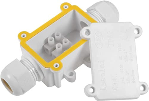 XYWHPGV Wasserdichte IP68 Outdoor Elektrische 2-Wege PG9 Kabelverschraubung Elektrische Anschlussdose 112x51x35mm mit Klemmleiste(f928a 45d9e 7400a 4af32 ee014 31dd4