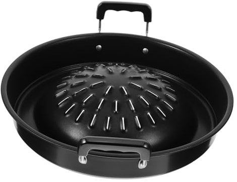 Ciieeo Sartén coreana para barbacoa antiadherente, sartén tailandesa portátil de 30 cm, bandeja de barbacoa redonda para el hogar, camping, picnic, restaurante, parrilla