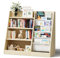 Kinderregal mit 5 Ablage und 4 offenen Fächern, Bücherregal für Kinder Holz, Spielzeugregal, Spielzeug-Organizer für Kinderzimmer, 90x40x80cm, Natur