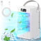 FIAHNG Portátil Aire Acondicionado Móvil Silenciador 1500 ml,Ventilador Aire Acondicionado Silencioso 4 Velocidades Ventilador,6 en 1 Enfriador de aire,Mini Aire Acondicionado 2 Modos de Nebulización