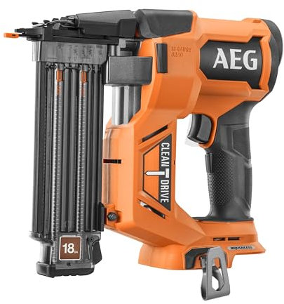 AEG - Cloueur de finition sans fil Brushless [PRO18V] 18 Ga - Mode rafale ou séquentiel - 2,4Kg - Longueur clous 16 à 55mm - Livré en coffret (sans batterie) - B18BN18-0