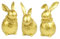 TaoQ C 3 Pezzo Oro Decorazioni di coniglio di Pasqua Figurine di coniglio in resina di Pasqua statua del coniglio di Pasqua per Decorazione della festa domestica di primavera di Pasqua