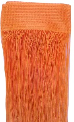 Odot Rideau de Fil pour Porte Fenêtre, Rideaux en Corde Franges Rideaux Moustiquaire avec Passe Tringle 2 Pièces Rideau Anti Mouches Cloison de Séparation (Orange,100x200cm)