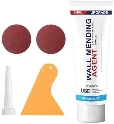 Kit De Réparation Pour Trous Dans Plaques De Plâtre,Enduit Rebouchage Trous et Fissures Mur | Pâte De Rebouchage Fissures Pour Défauts Murs Maison Intérieur