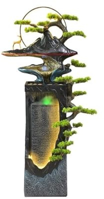 XJBTBA Outdoor Fountain Fortune-attracting Feng Shui Ornaments for Living Room Home Accessories Circulating Water Features Floor-Standing Fountains