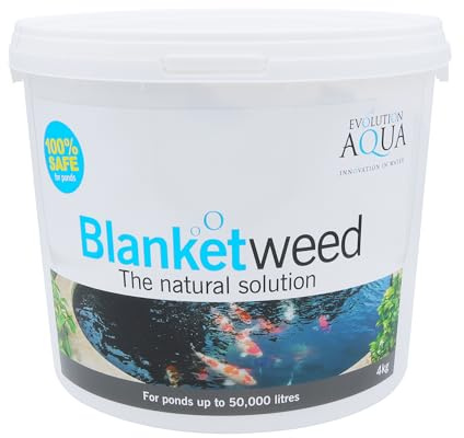 Evolution Aqua Blanketweed - Effective Blanket Weed Treatment for Ponds & Pond Algae Treatment | Pond Weed Remover and Pond Cleaner | All-Natural Solution | Treats up to 50000L | 4KG