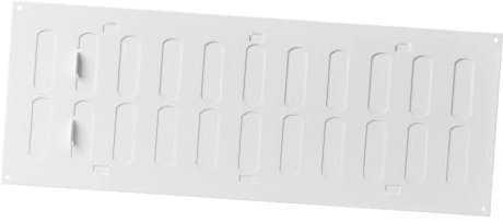 400x150mm Schiebegitter aus Stahlblech - Weiß Lüftungsgitter Abluftgitter