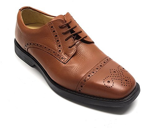 Manz Softflex Ago H Cow-Milled Gummi Herren Schuhe Schnürhalbschuhe 148002-03-177 Cognac (45 EU)